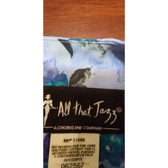 VTG All That Jazz Casual Career Blue Floral A-Line Sundress Mini Size 7/8 - Picture 5 of 7